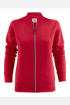 Sweatshirtjacke Macy, tailliert geschnitten, Farbe: rot, Größe: S