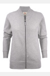 Sweatshirtjacke Macy, tailliert geschnitten, Farbe: grau-meliert, Größe: XS