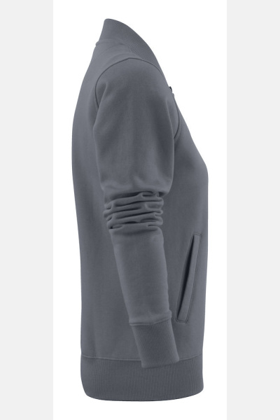 Sweatshirtjacke Macy, tailliert geschnitten, Farbe: grau,...