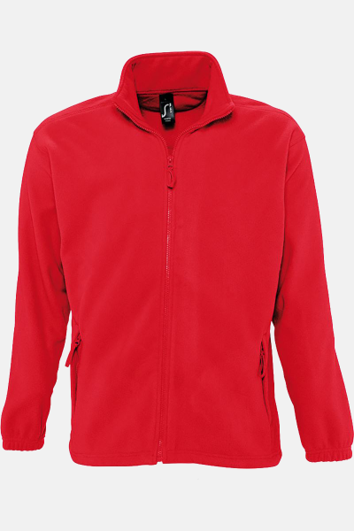 Fleecejacke Soreno, gerade geschnitten, Farbe: rot,...