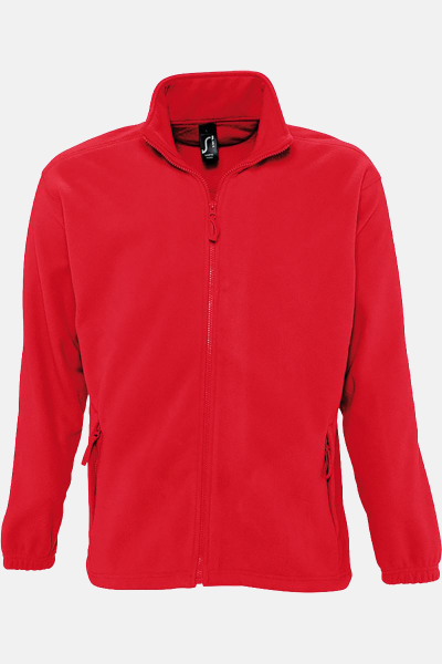 Fleecejacke Soreno, gerade geschnitten, Farbe: rot,...