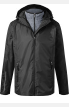 3-in-1 Jacke Finn - Außenjacke + Fleecejacke, gerade geschnitten, Farbe: schwarz, Größe: M