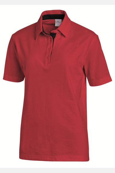 Unisex-Polo Xanthe, Farbe: rot/schwarz, Größe: L