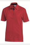 Unisex-Polo Xanthe, Farbe: rot/schwarz, Größe: L