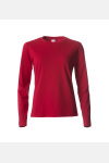 Langarm T-Shirt Jorina, tailliert geschnitten, Farbe: rot, Größe: S