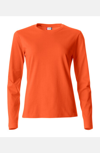 Langarm T-Shirt Jorina, tailliert geschnitten, Farbe: orange, Größe: XS