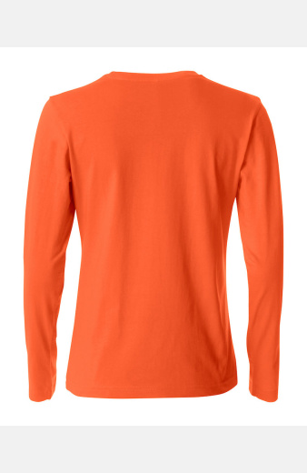 Langarm T-Shirt Jorina, tailliert geschnitten, Farbe: orange, Größe: XS