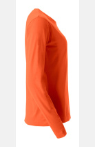 Langarm T-Shirt Jorina, tailliert geschnitten, Farbe: orange, Größe: XS