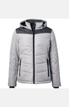 Wattierte Winterjacke Arvena, tailliert geschnitten, Farbe: silber, Größe: XL