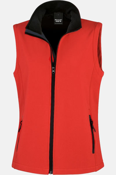 Softshell Weste Naria, tailliert geschnitten, Farbe: rot,...