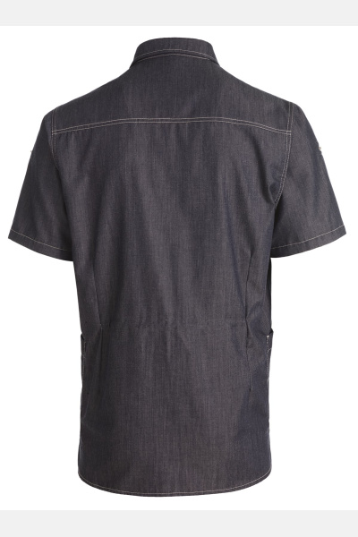 Unisex Kasack in Jeansoptik Eldon, gerade geschnitten, Größe: L