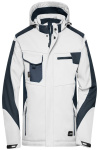 Workwear Winter Softshell Jacke JN 824 von James & Nicholson, Farbe: white/carbon, Größe: 6XL