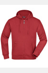 Men´s Hooded Jacket von James&Nicholson, Farbe: Red, Größe: M