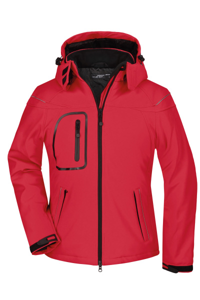 Ladies´ Winter Softshell Jacket von James&Nicholson, Farbe: Red, Größe: L