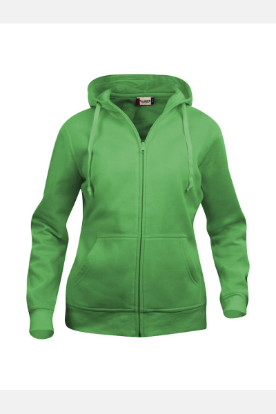 Sweatshirtjacke Edda, tailliert geschnitten, Farbe: apfelgrün, Größe: S