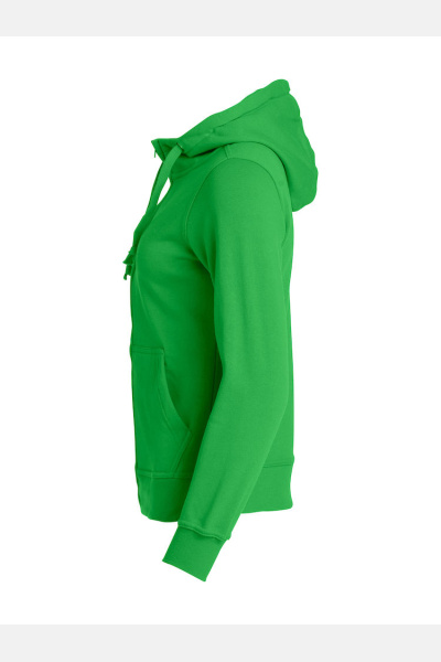 Sweatshirtjacke Edda, tailliert geschnitten, Farbe: apfelgrün, Größe: S