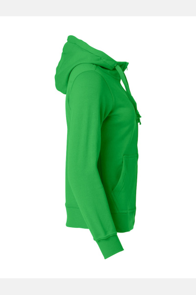 Sweatshirtjacke Edda, tailliert geschnitten, Farbe: apfelgrün, Größe: S